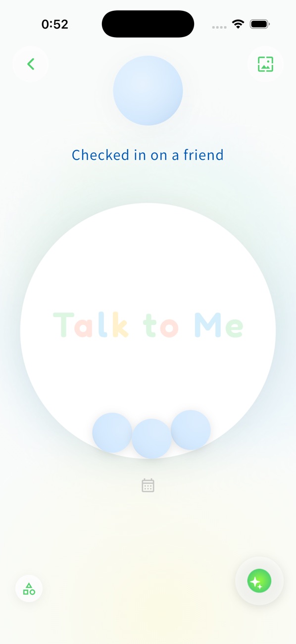 Talk to Me app home screen