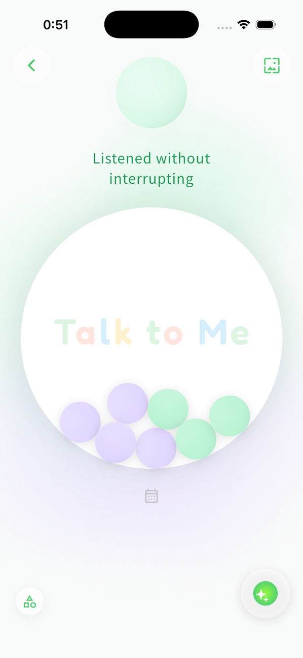 Talk to Me app home screen