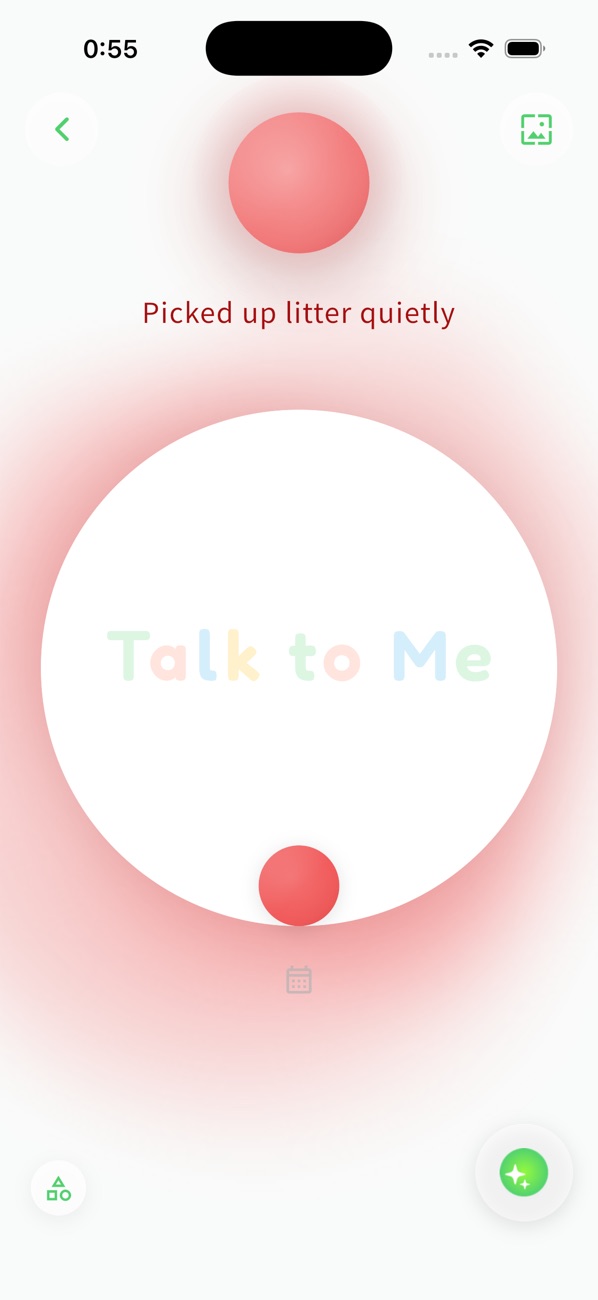 Talk to Me app home screen